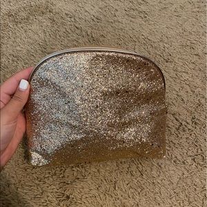 Gold Glitter Makeup/Toiletry Bag